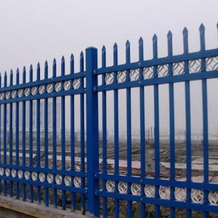 围墙锌钢护栏 铁艺围墙锌钢护栏 小区围墙铁栅栏 别墅围栏图片