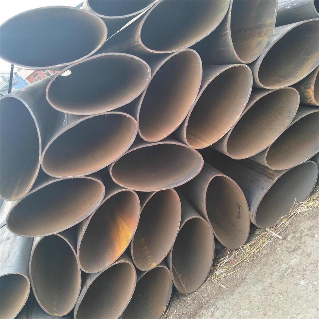20#椭圆管厂家 镀锌椭圆钢管 温室大棚 建筑护栏用异型管 Q235B 鸭蛋圆管图片