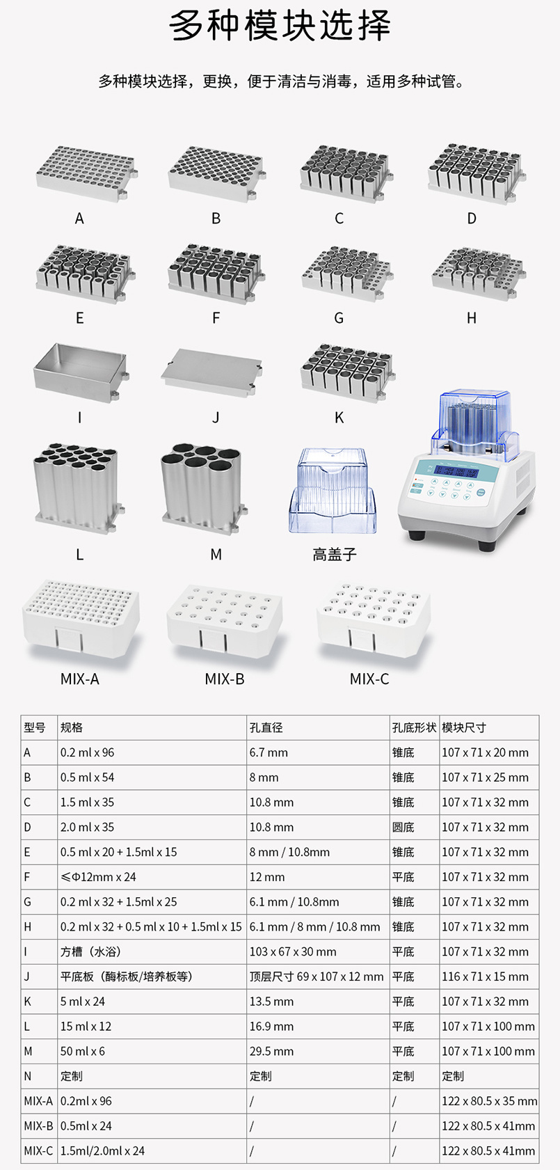 MTC-100恒温制冷混匀仪 PCR板振荡孵育器示例图3