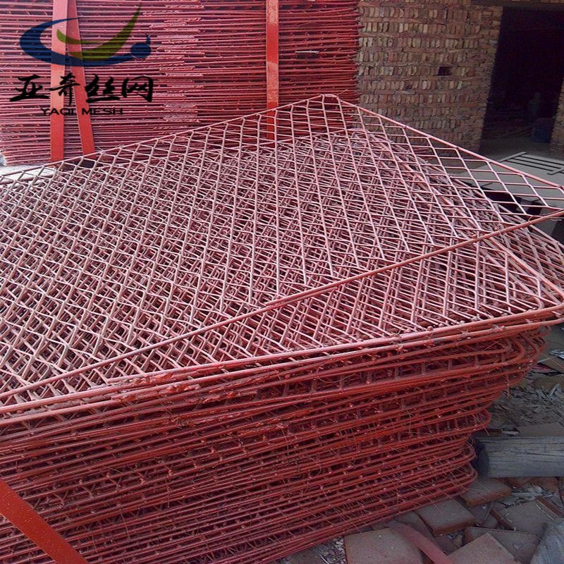 亚奇生产钢笆网片厂 金华工地钢管架脚踏板钢笆片 菱形钢笆片