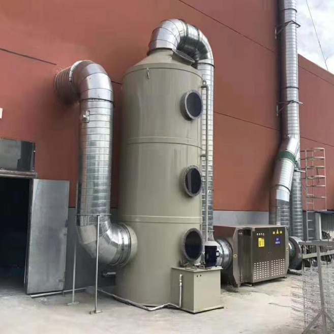 湖南pp喷淋塔按装工程 工业废气净化成套设备 益松环保供应
