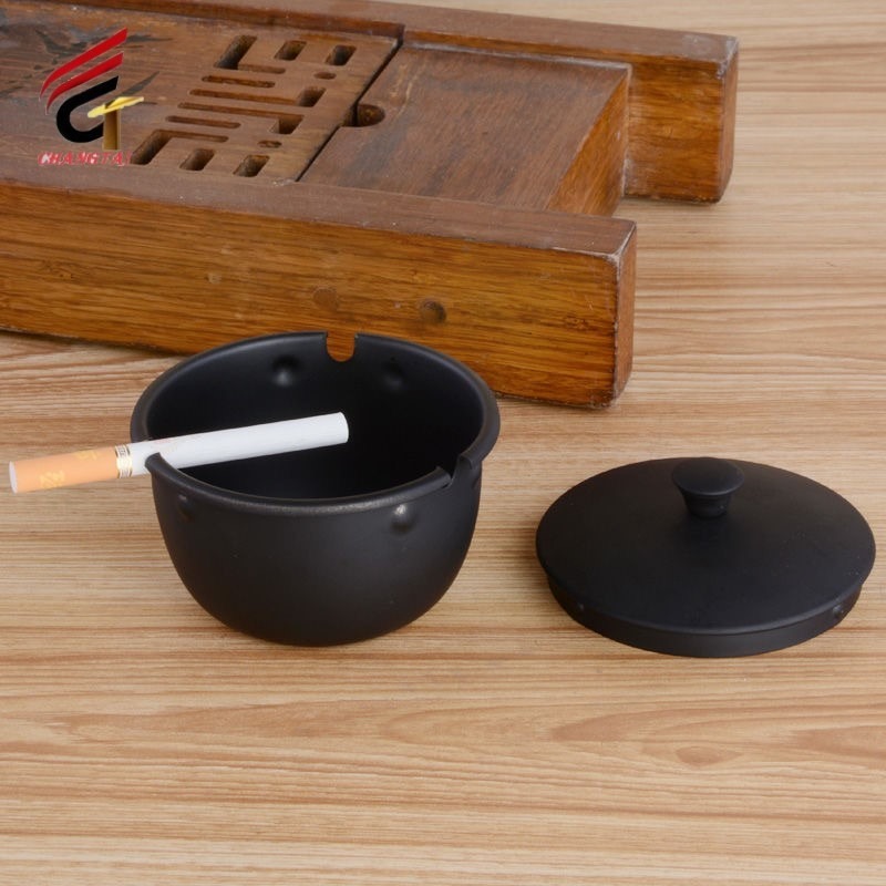 中式创意烟灰缸 个性陶瓷烟灰缸 居家客厅摆件制作 昌泰工艺图片
