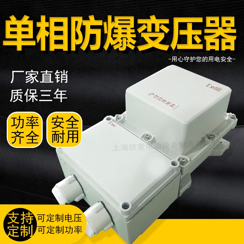 上海统变 BBK1000照明通信防爆变压器380v变220v127V36v12v隧道矿用2kw5KVA10kva