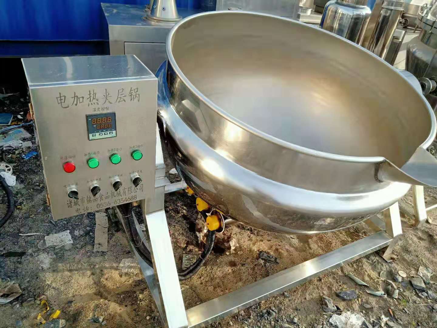 山东广通 二手夹层锅 300升蒸汽夹层锅 面向全国出售