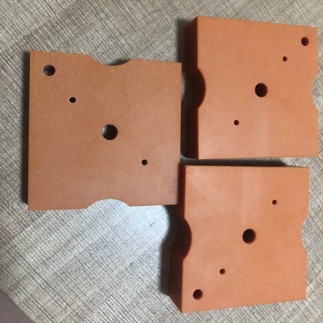 防静电电木板厂家定制加工 耐高温绝缘板材隔热橘红色胶木板零切雕刻