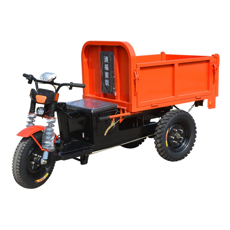 建筑工地电动三轮车 自卸小型工程柴油车 拉砖混凝土翻斗养殖自卸车