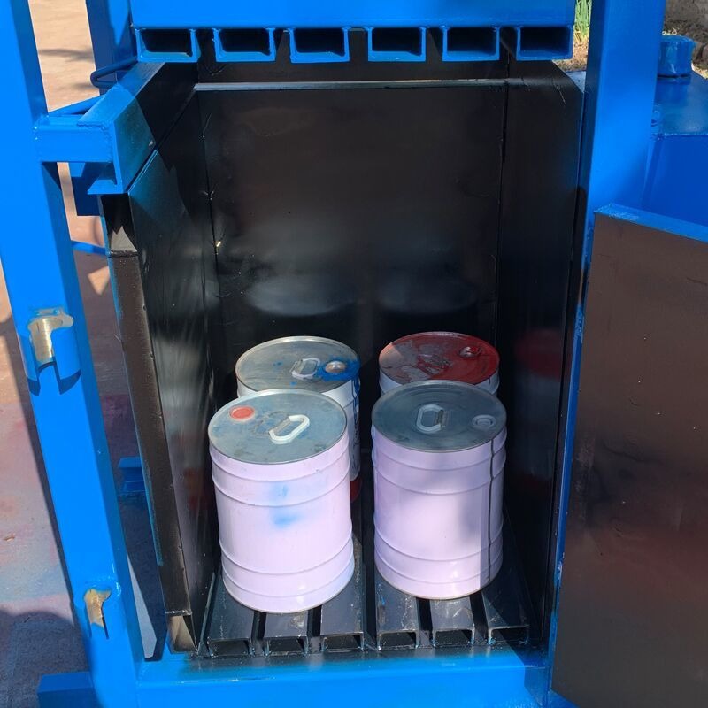 双缸单缸废纸压缩打包机 单相电油漆桶压扁机 薄膜垃圾液压打包机