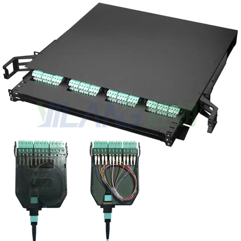1U 96芯MTP-LC超高密度配线盒 MPO 配线架