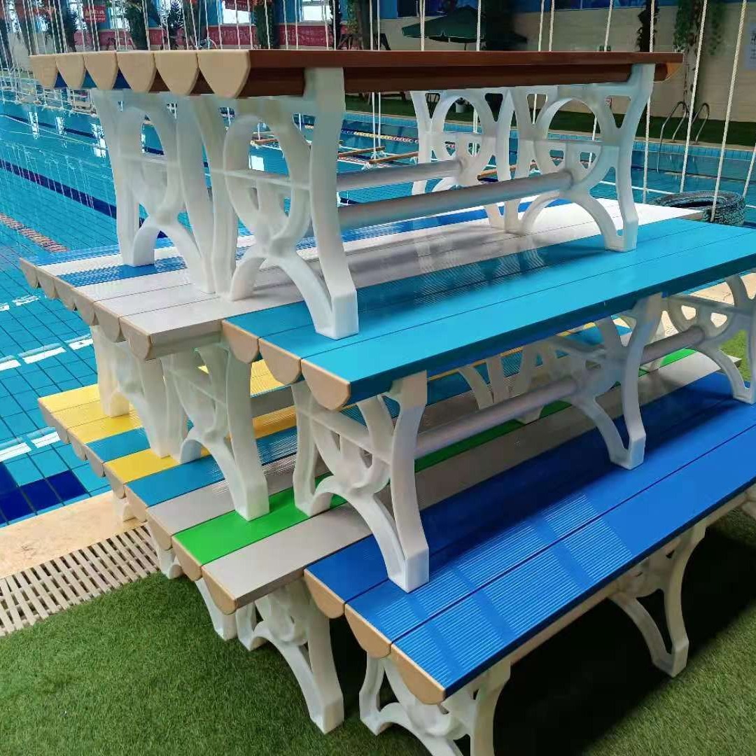 全新游泳馆塑料更衣凳 澡堂塑料长条凳 员工换衣凳 佛山厂家直供图片