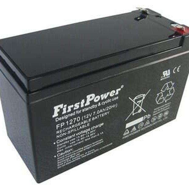 FirstPower一电FP1270蓄电池12V7AH电梯松抱闸楼宇对讲机UPS电源图片