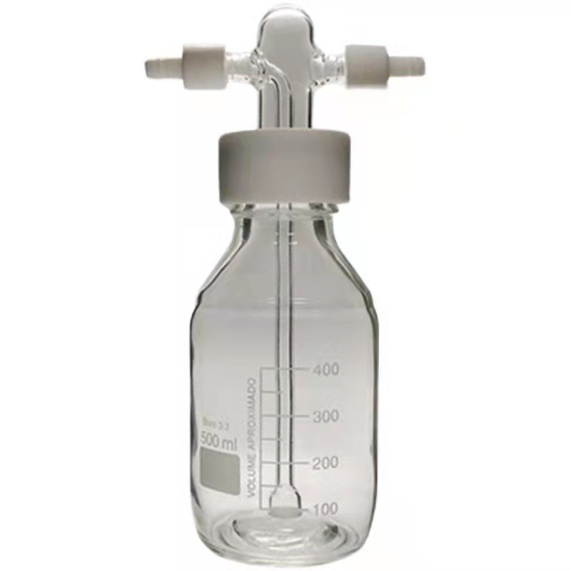 螺口洗气瓶 GL45螺口缓冲瓶 耐压缓存瓶 安全瓶  玻璃缓冲瓶