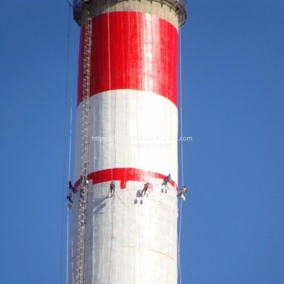 烟囱航空标志漆  烟塔航标漆施工 烟塔航空标志红色 彩绘涂料 881