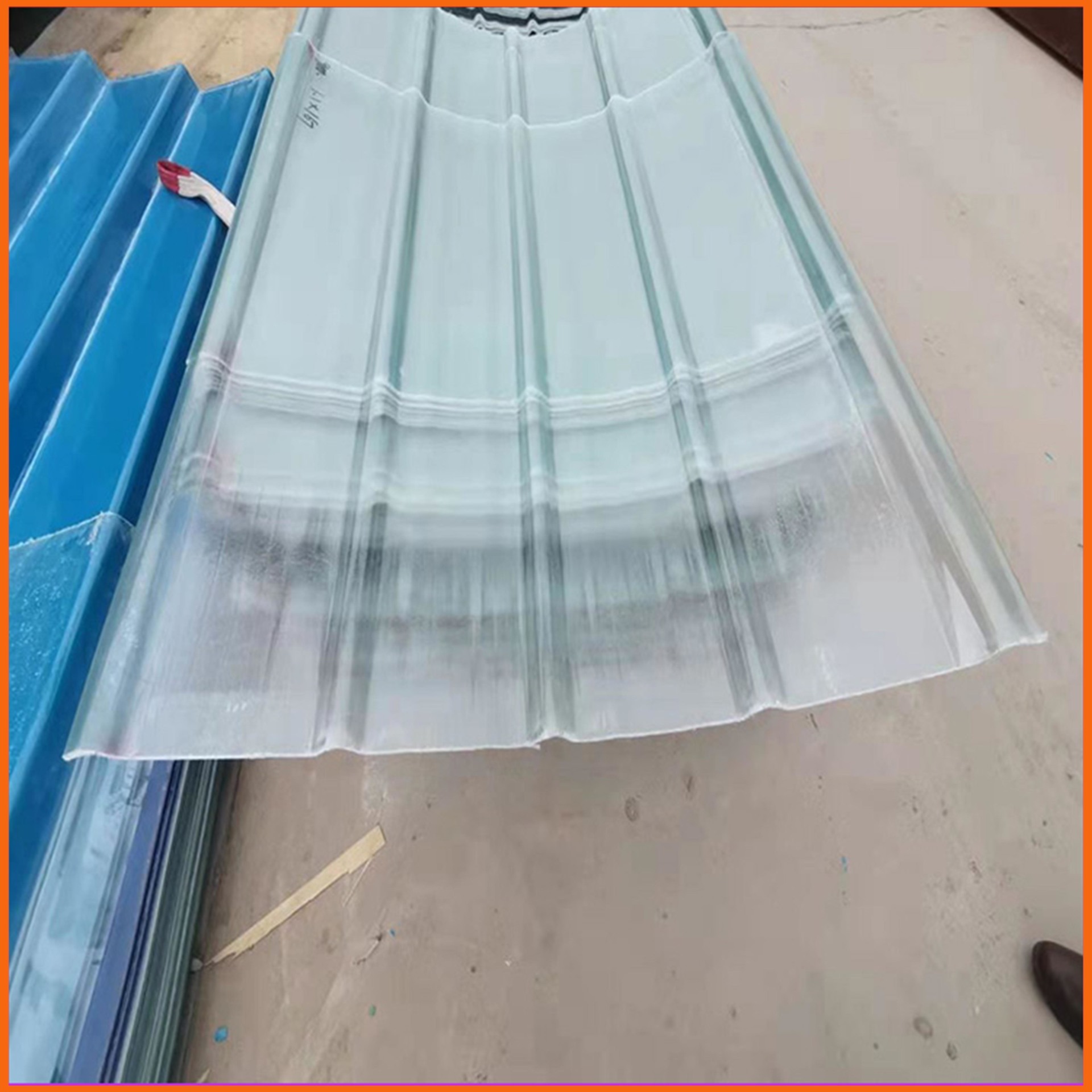 通辽玻璃钢透明采光带 冷却塔控制面板 波浪型FRP采光瓦厂家图片