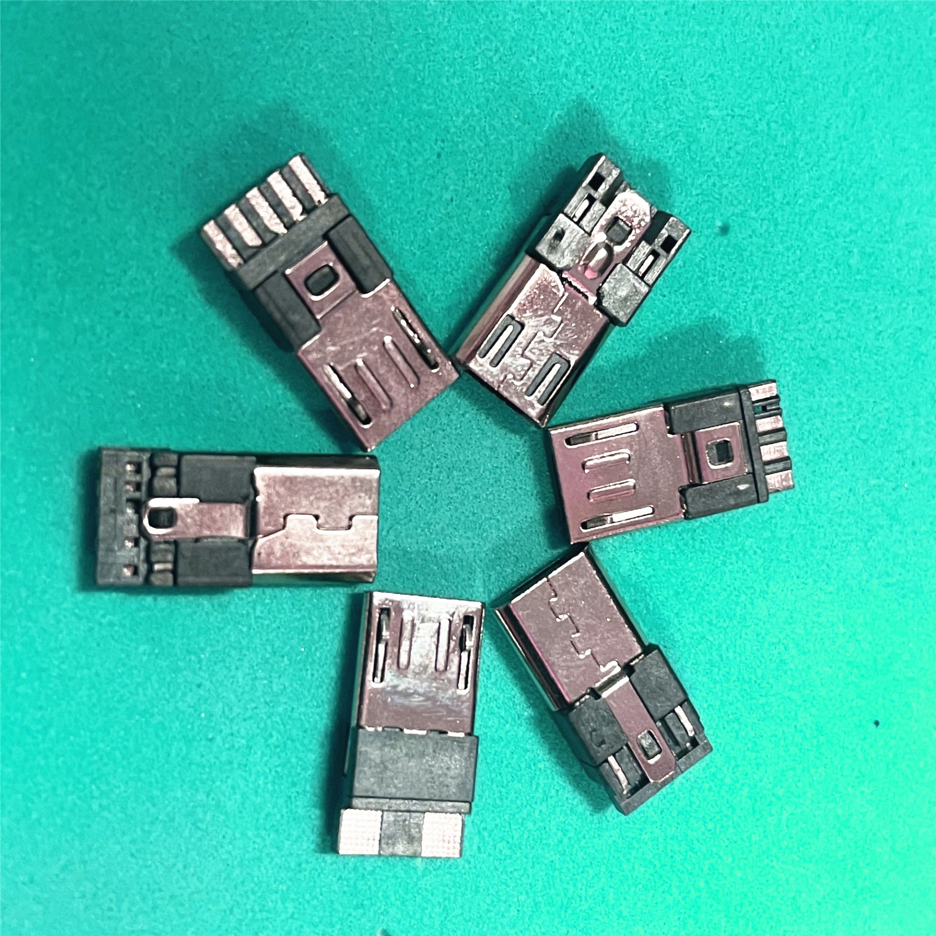 杰阳MICRO5P公头USB插头V8插头超薄型迈克5P头2.3短路针