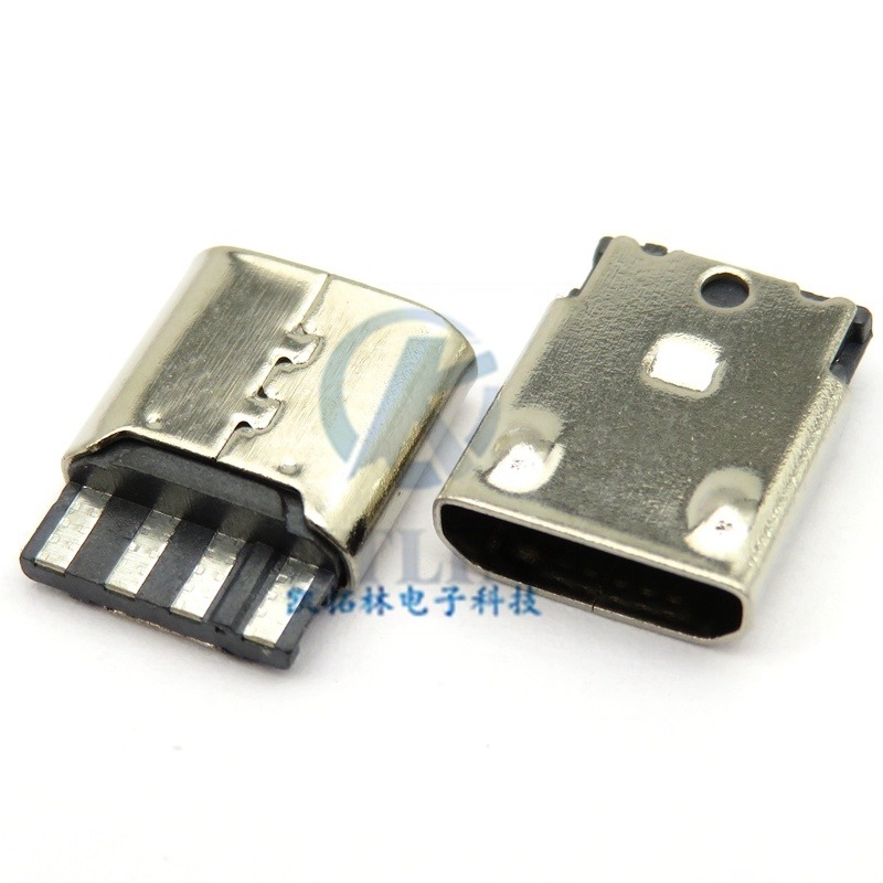 micro 5pin公座 焊线式 前五后四 5p公头 迈克 USB MICRO连接器