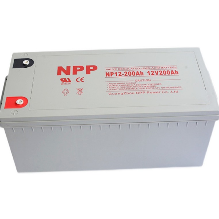 耐普NPG12-200AH/12V/200AH铅酸免维护蓄电池银行安防机房通用电池
