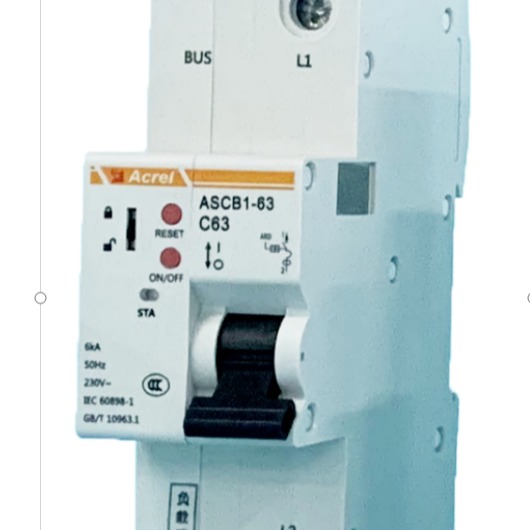 智能微断空气开关 安科瑞ASCB1-63-C32-1P安全用电过载漏电自检预警保护图片