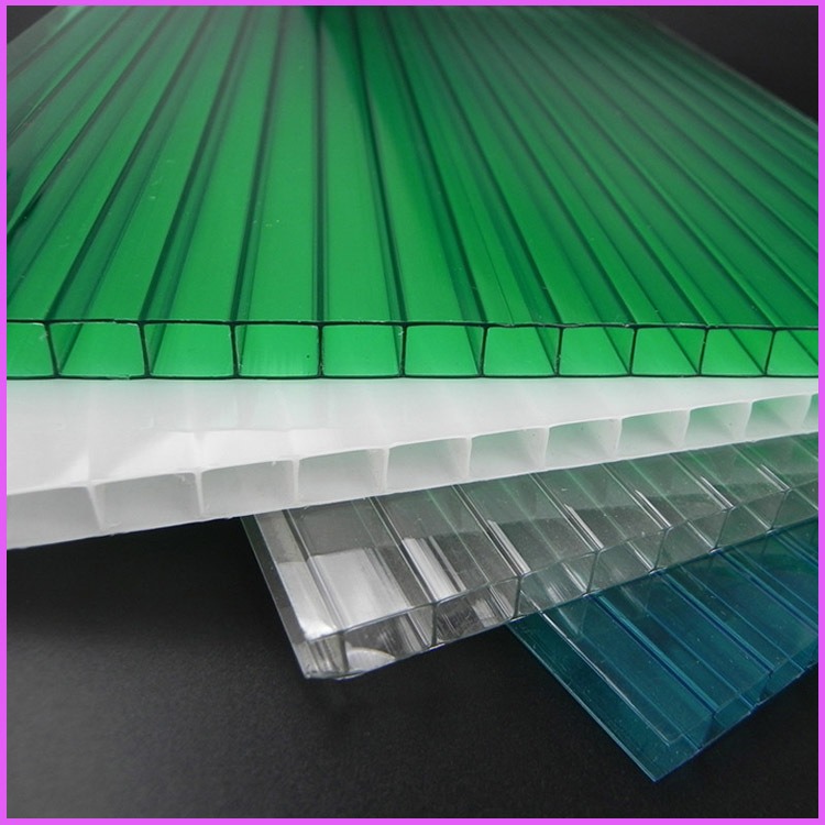 漯河户外耐候表面处理PC板亚克力板  户外雨棚阳光房大棚透明板材抗UV 中空阳光板图片