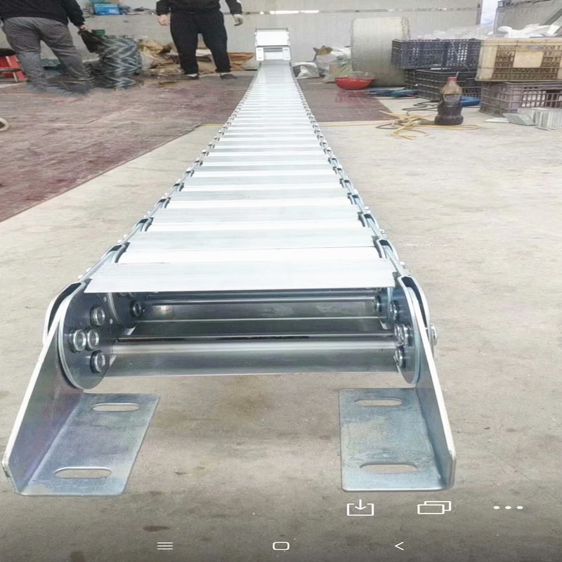 TL型桥式钢制拖链 鑫姆迪克生产全封闭钢铝拖链 机床电缆线管拖链图片