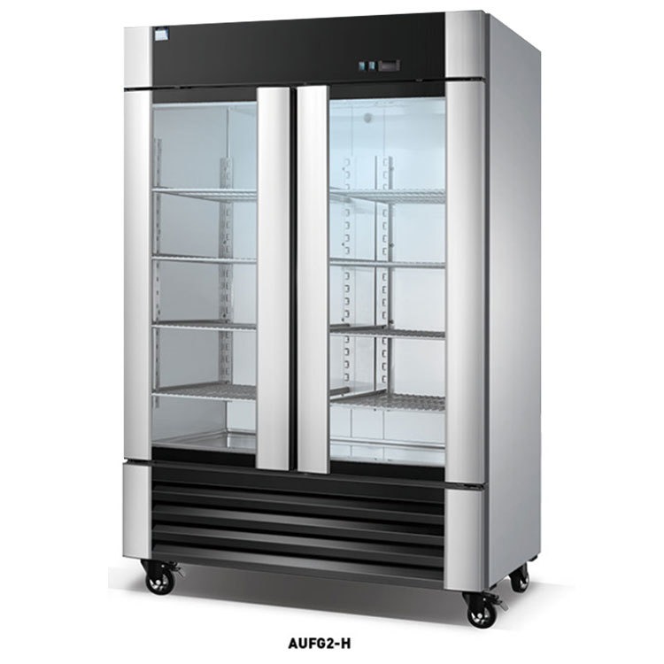 冰立方展示柜AUFG2-H 冰立方双门低温冷冻柜 商用玻璃门冷冻冰箱 双门低温陈列柜