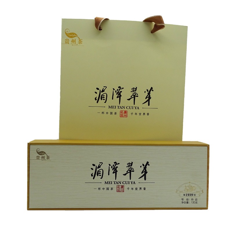 贵州特产茶叶福记堂湄潭翠芽烟条装特级120g礼盒图片