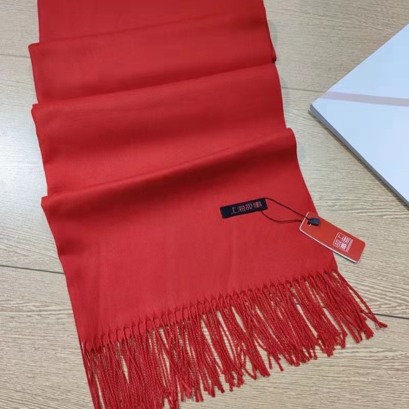 中国红围巾印制LOGO年会大红开门聚会雅戈丹盾1252上海故事
