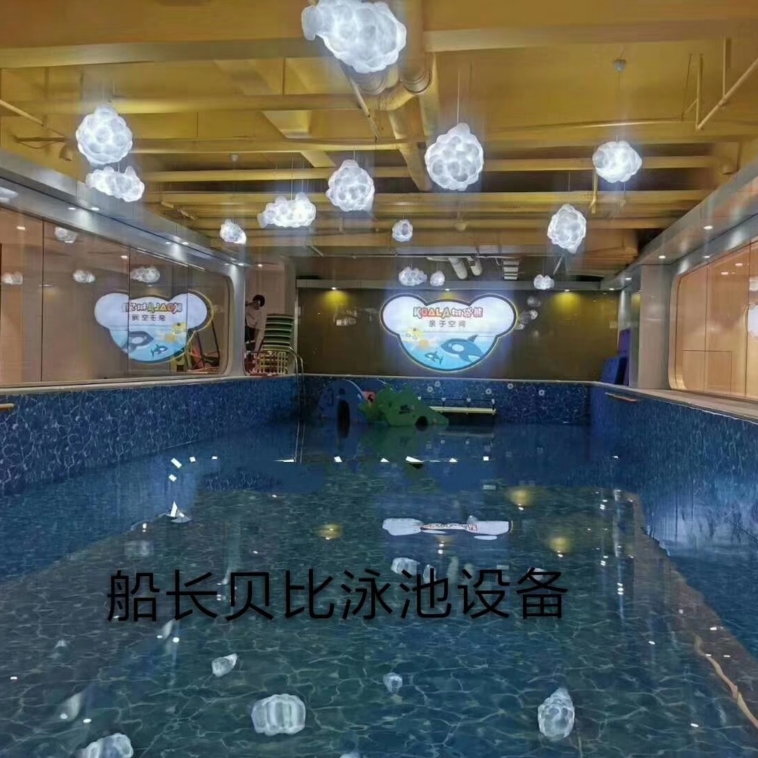 广西南宁健身房游泳池厂家专业生产 土建游泳池 健身游泳溢流池 游泳教学训练池图片