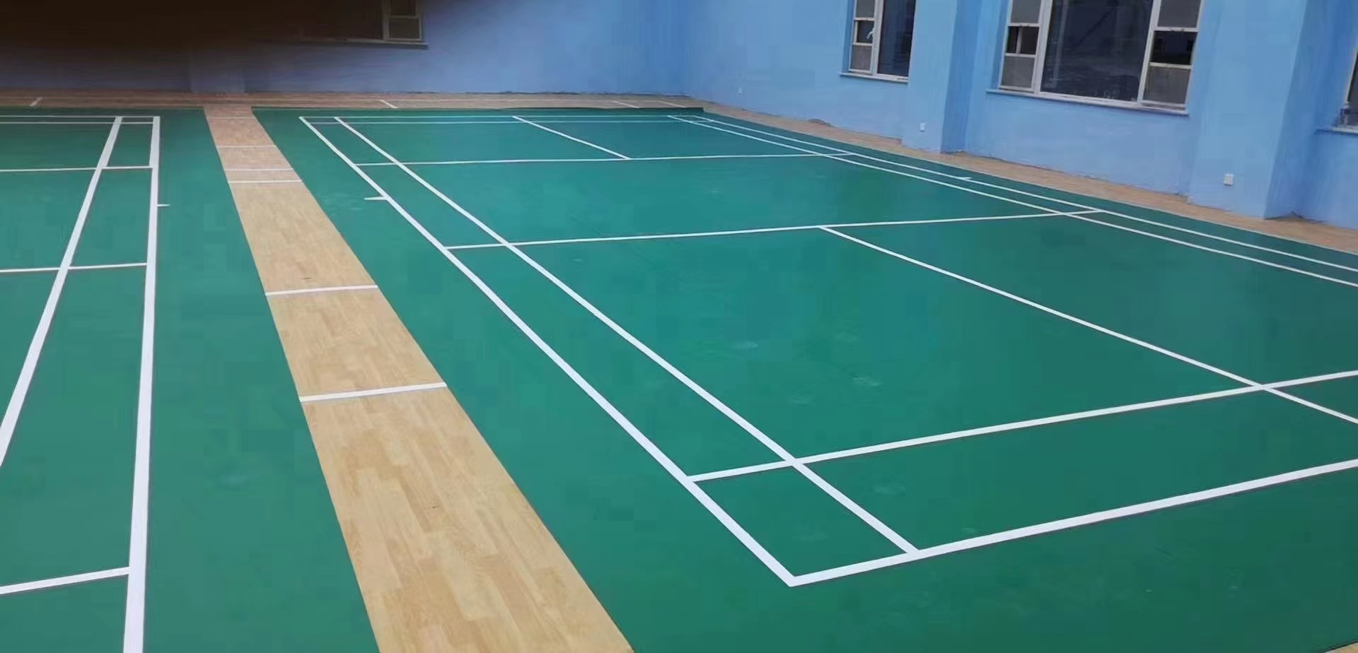 昆明专业室内篮球场运动地胶，商用耐磨羽毛球乒乓球场pvc塑胶地板地垫，运动地板，曼纳奇PVC运动地板示例图15
