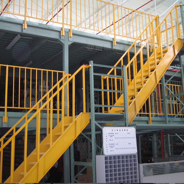 阁楼式货架CK-GL-72高位多层存储 楼梯仓储架