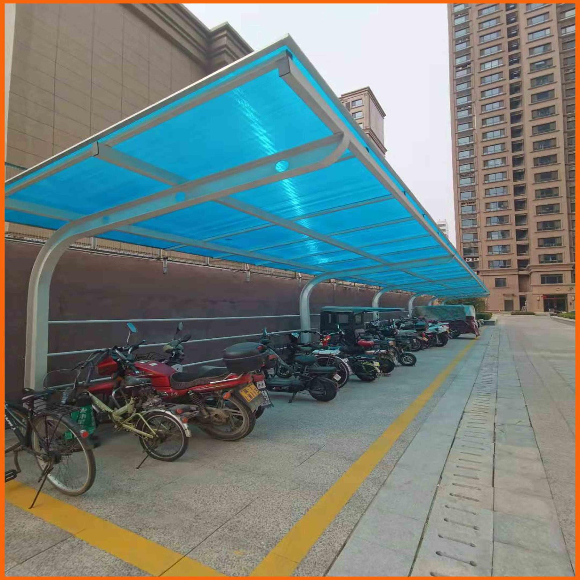 8毫米中空阳光板 海西聚碳酸酯PC阳光板 学校自行车棚阳光板