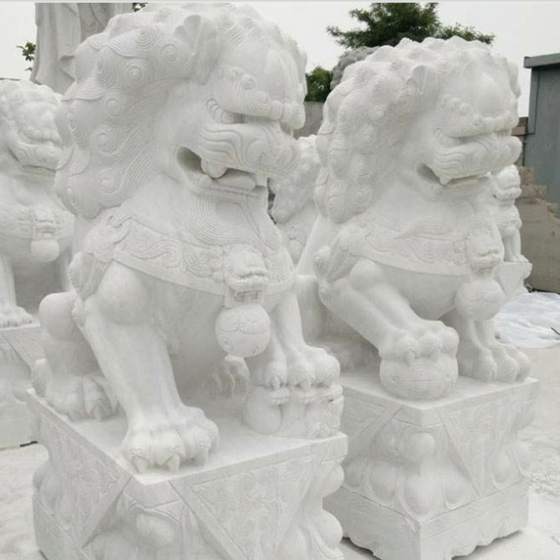 门口摆放石狮子图片大全 门前一对石狮子价格 石雕狮子生产厂家 全国发货 新颖石雕