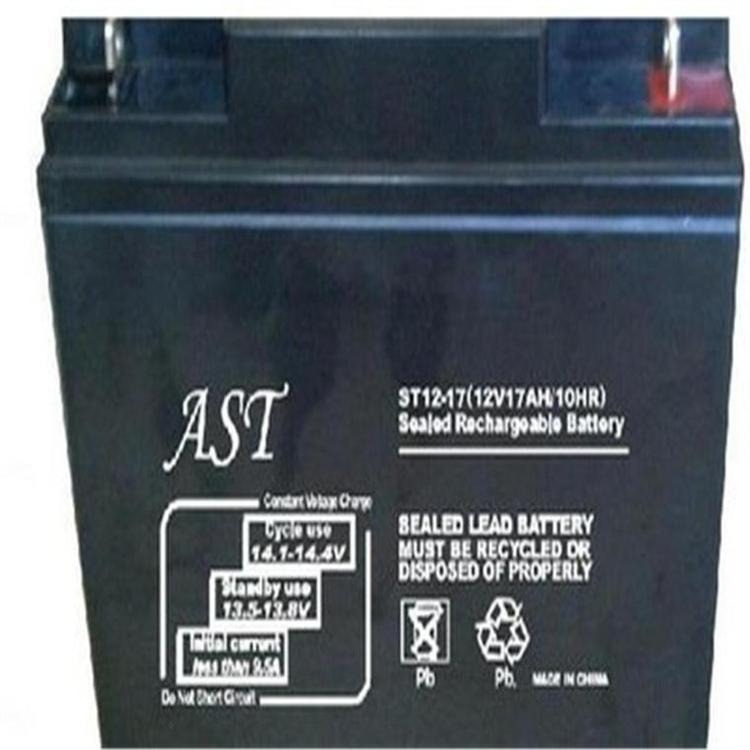 AST蓄电池ST12-17 12V17AH安防监控 UPS 直流屏配套使用图片