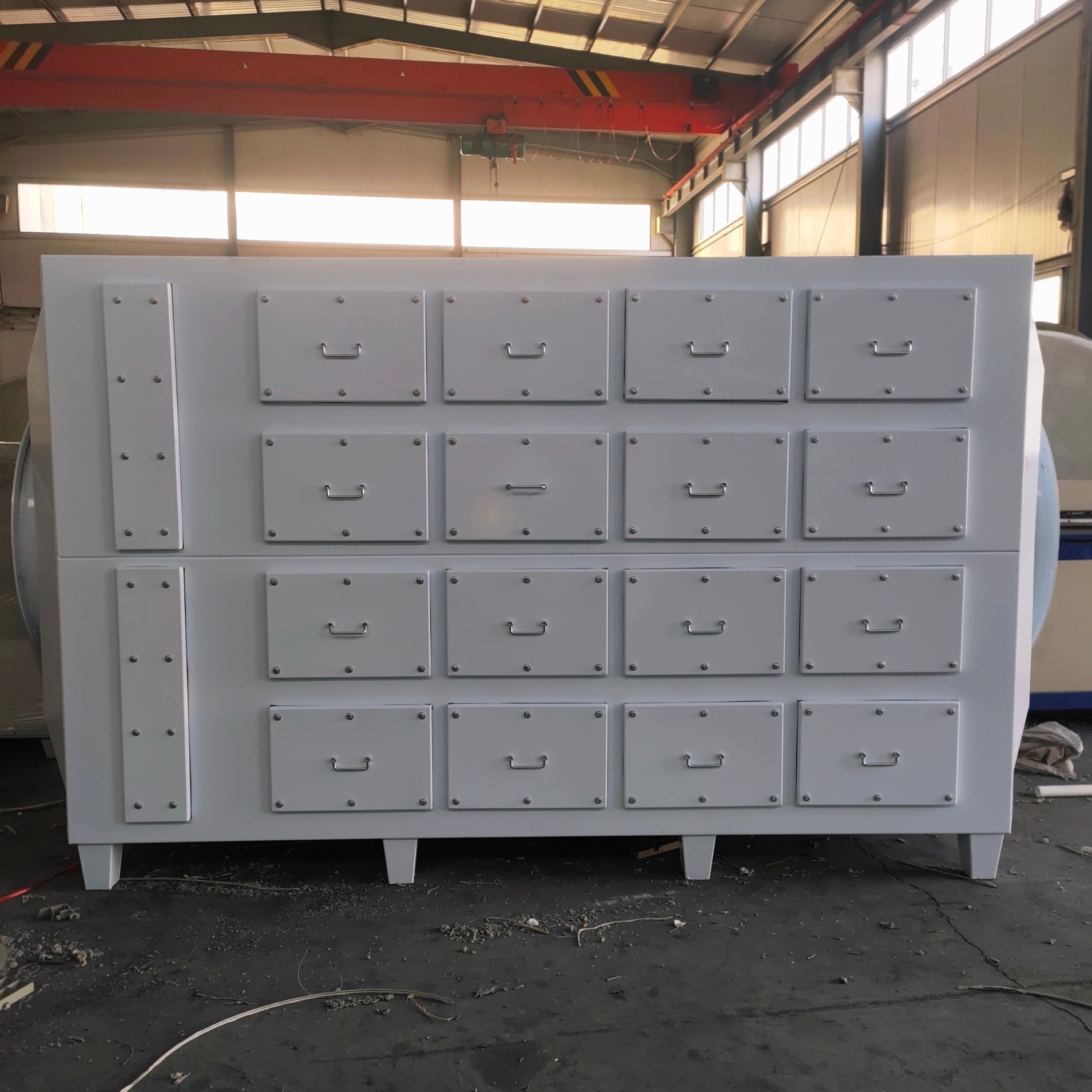厂家定制活性炭吸附箱 32抽对插式活性炭环保箱 废气净化设备 益松供应