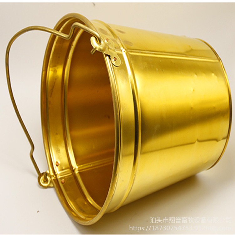黄铜桶消防桶10L-20L 铜桶圆形桶锥水桶 壁挂半圆桶加油站紫铜油桶 轩盈环保