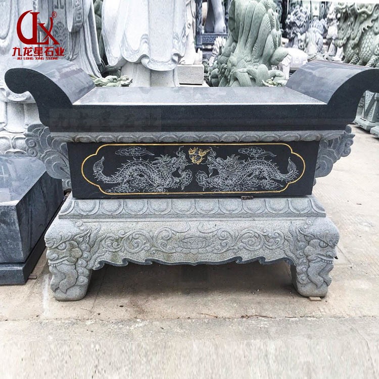 九龙星石业设计 石材供桌造型  长方形石雕供桌款式