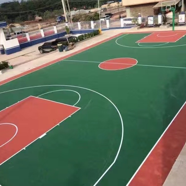 篮球场地面硅PU 硬性塑胶丙烯酸球场