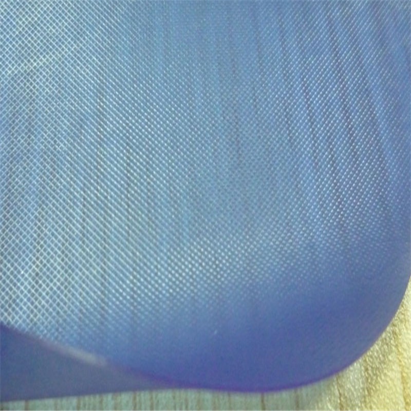 PVC防水膜 蓝色0.40mmPVC树皮纹牛津雨衣膜 防水雨衣布图片