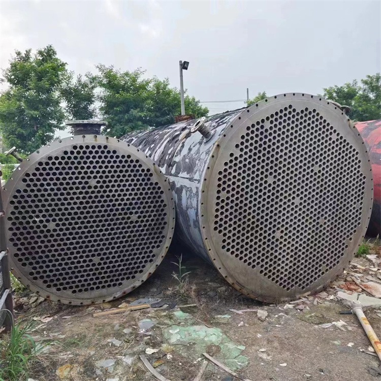 建功供应二手540平方不锈钢列管冷凝器 工业传热设备 壳管式换热器 回收