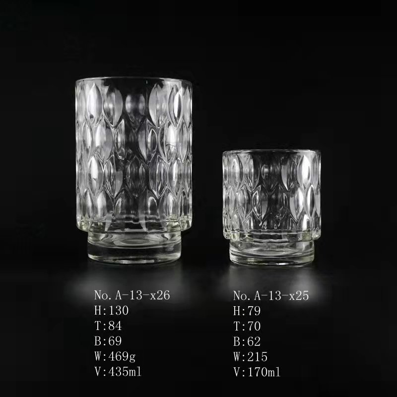 厂家直销高白料玻璃烛台杯 创意玻璃杯 蜡烛台 可加工定制