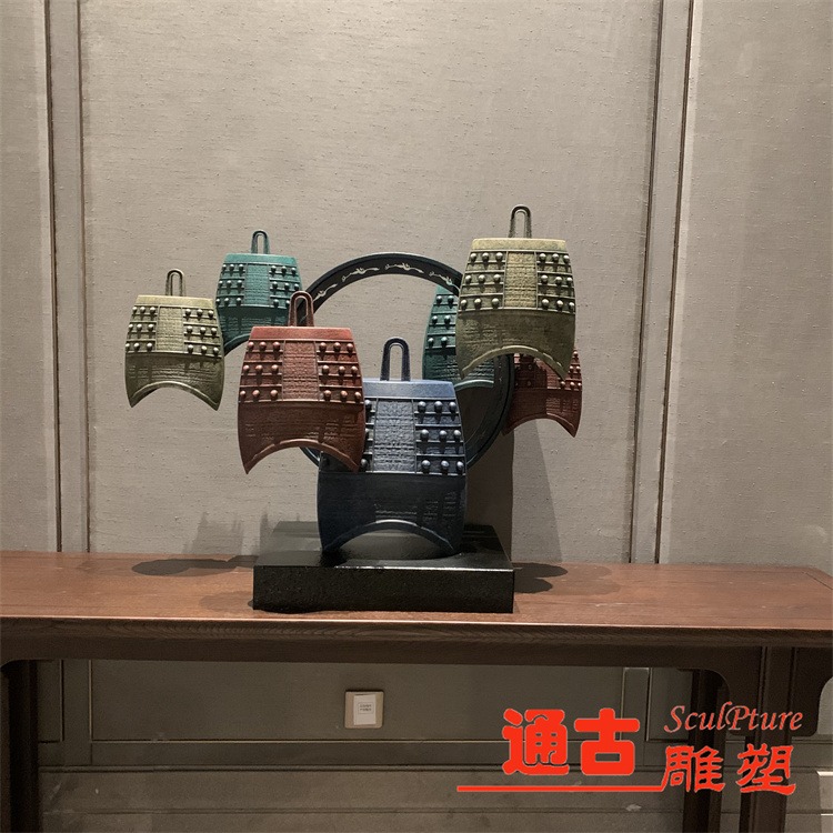 仿古乐器工艺件、传统文化艺术件、酒店雕塑，上海通古雕塑制作