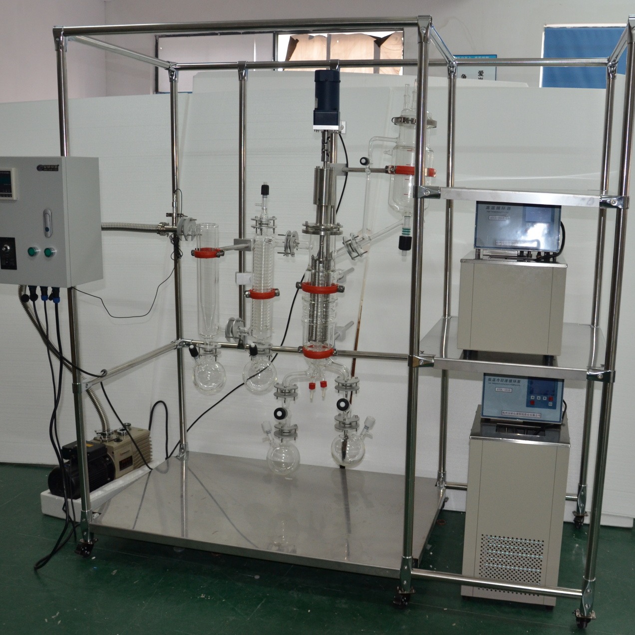 刮膜式分子蒸馏装置 广西分子蒸馏 国产分子蒸馏 AYAN-F80 杭州安研 蒸馏液膜薄 传热效率高