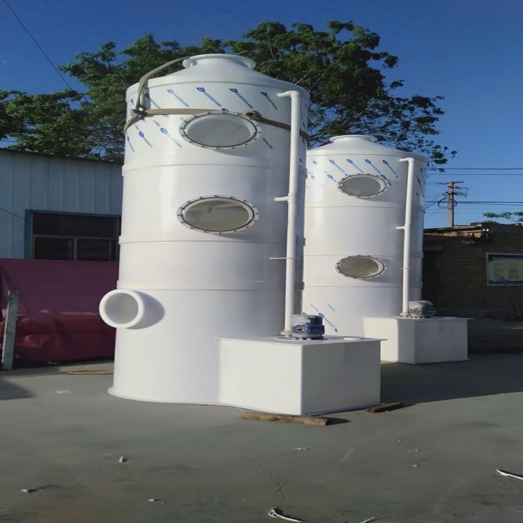 厂年订做各种型号pp喷淋塔 1.5-4.5米pp环保吸收塔 工业用尾气净化塔