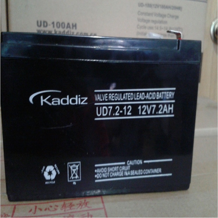 Kaddiz蓄电池UD7-12 卡迪斯蓄电池12V7AH应急照明医疗专用电源