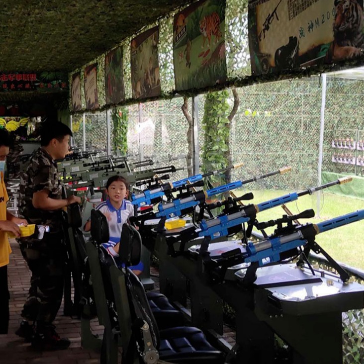 公园成人儿童游乐设备气炮枪  旋转木马淘气堡游乐设备同款设备气炮 射击场实弹装备
