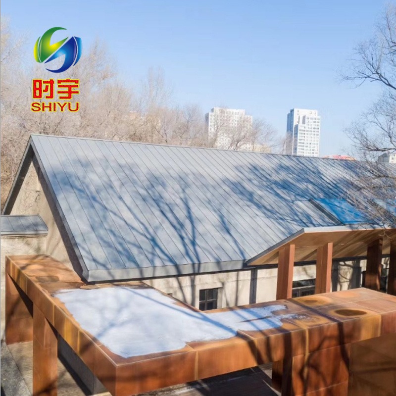 钛锌屋面板 杭州时宇厂家生产 25-4300型矮立边金属屋面板