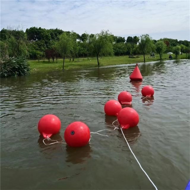 8公分单耳浮球 拦截垃圾穿绳水上浮球 河道警示浮球