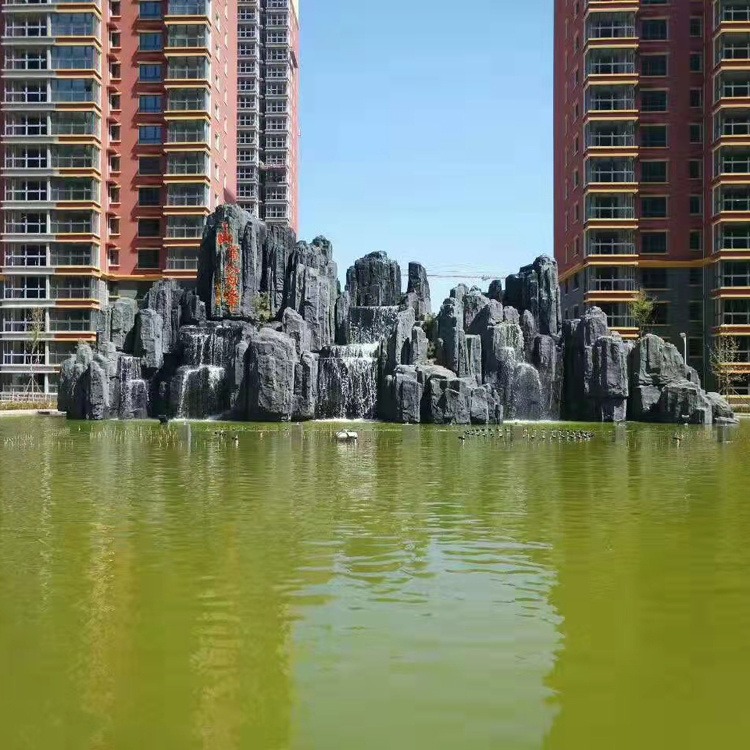 水泥塑石假山 水泥雕塑 假山流水喷泉