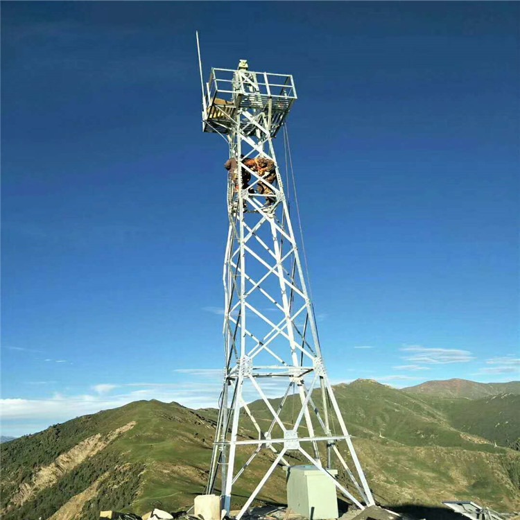 检测塔加工 大华生产自立式监控塔 草原防火监控塔架 15米监控塔图片