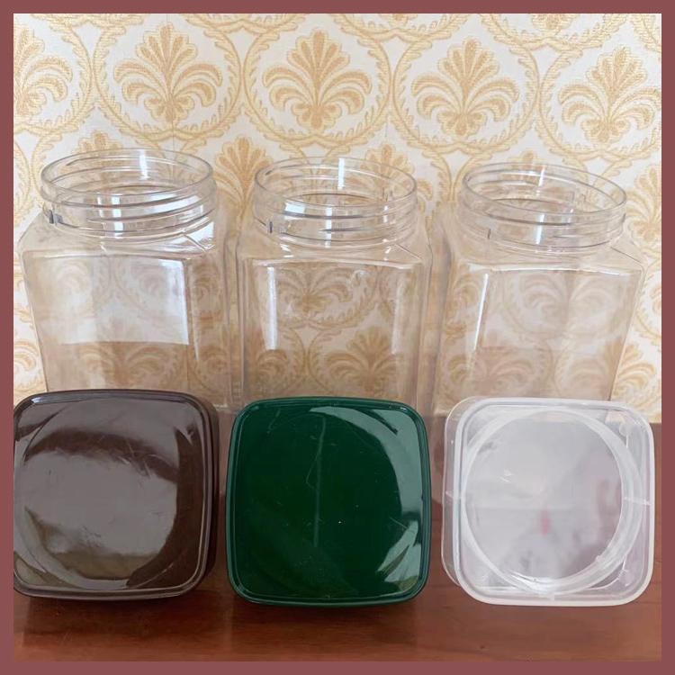 博傲塑料 塑料食品储物瓶 透明易拉罐瓶 500g透明塑料食品罐