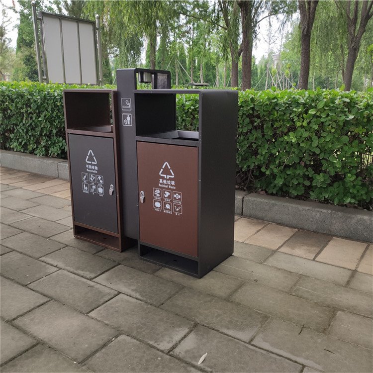 镀锌钢板垃圾箱 双琪050外小区垃圾箱 公园街道分类垃圾箱   厂家直英支持定制
